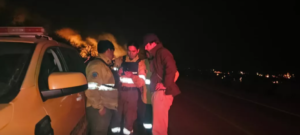 Intenso trabajo de los equipos de combate de incendios en Cafayate tras la reactivación de focos