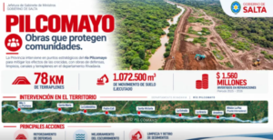 Río Pilcomayo: obras continuas para la protección de comunidades en el departamento Rivadavia